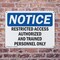 Signmission Restricted Access Authorized And Trained OSHA Notice Sign, Plastic, 10in W x 7in L, 2PK OS-2PACK-NS-P-710-L-18064 - alternate 3